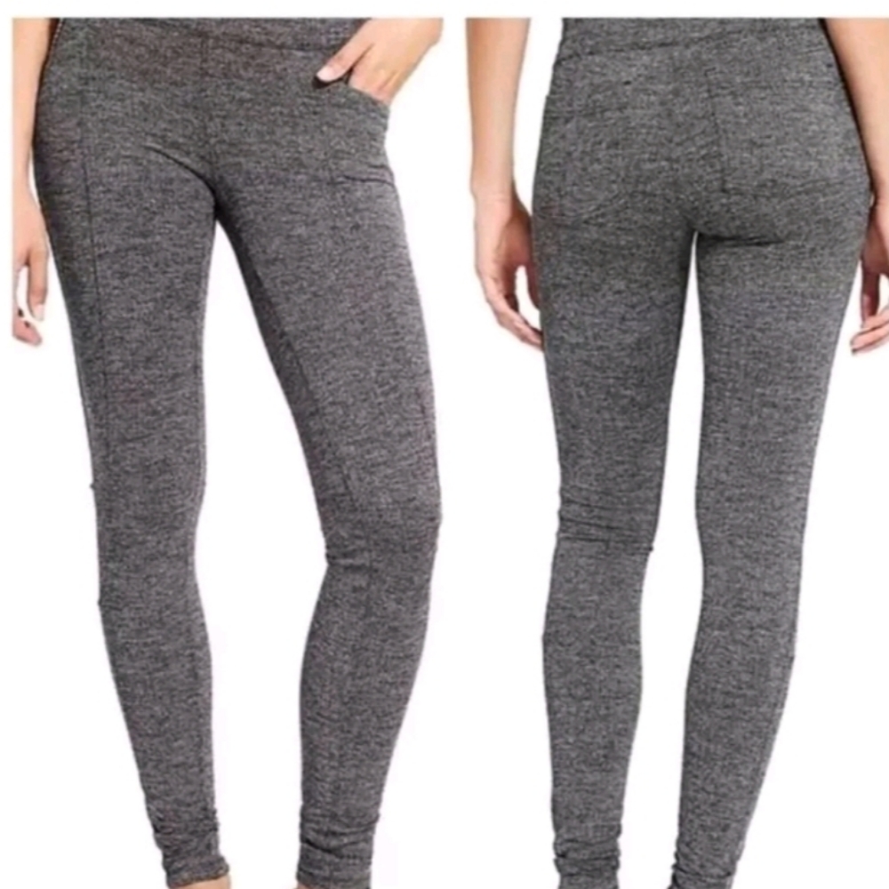 ATHLETA Herringbone Metro High Waisted Legging Size XS Gray Workout 349156